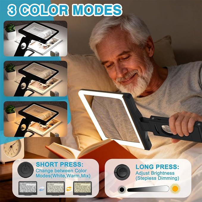 30X 6X Rechargeable Magnifying Glass