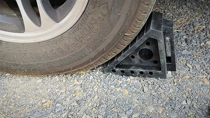 Performance Tool W41001 All Weather, Oil Resistant Solid Rubber Wheel Chock for Car, Travel Trailers, RV, Truck, and ATV