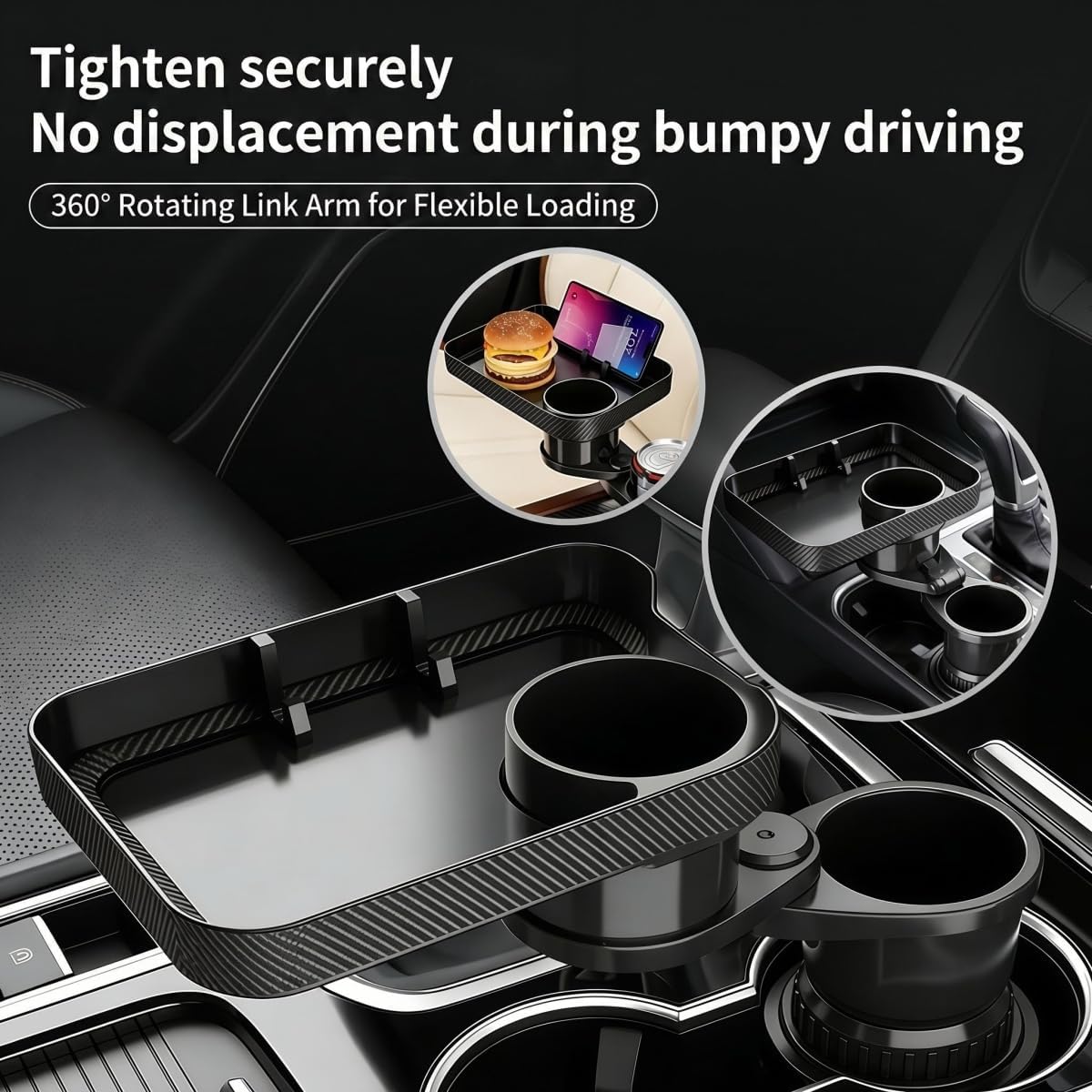 Car Cup Holder Tray Compatible with Hyundai Tucson 2009-2024