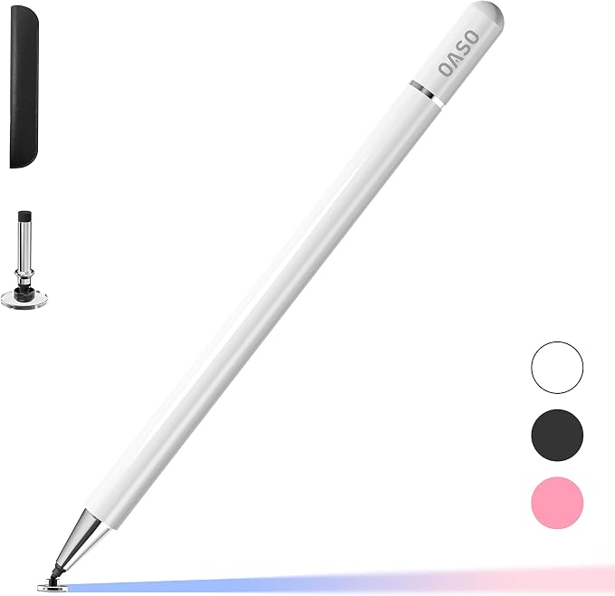 OASO Stylus Pen for Touch Screens, Disc Tip & Magnet Cap Styli Pencil Compatible