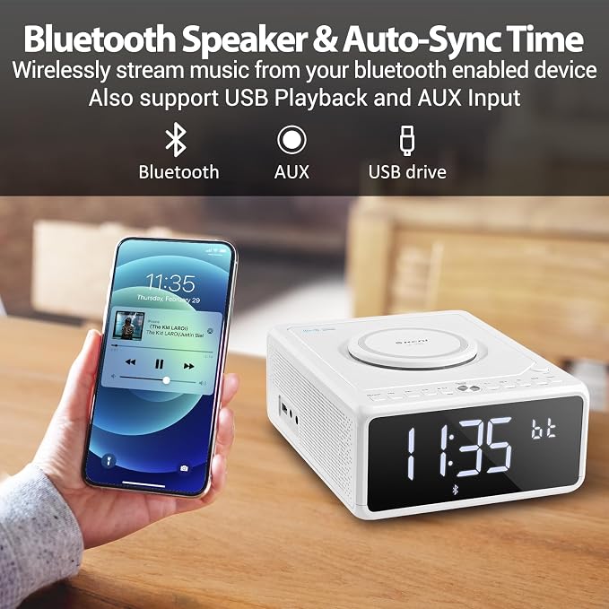G Keni CD Player Alarm Clock Radio