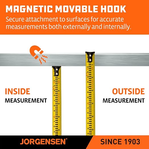 JORGENSEN Digital Tape Measure, 16Ft Rechargeable Digital Measuring Tape