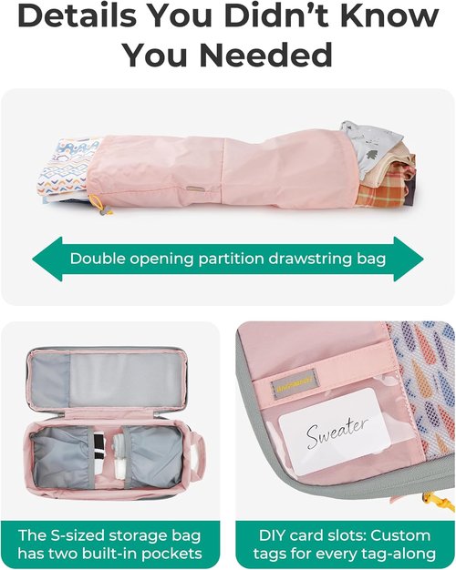 BAGSMART Compression Packing Cubes - Lightweight Travel Organizer Bags | Set of 6 for Space Saving Essentials