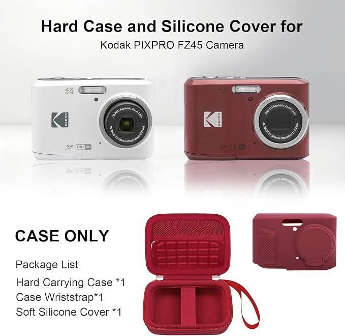 RAIALL Camera Case for KODAK PIXPRO FZ45 Digital Camera, 1* Hard Carrying Case