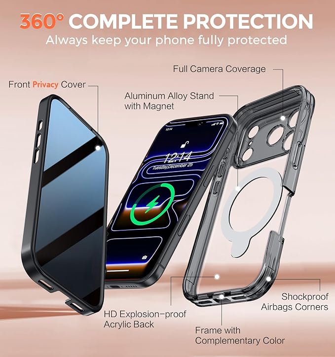 Privacy Case for iPhone 17 Pro Max