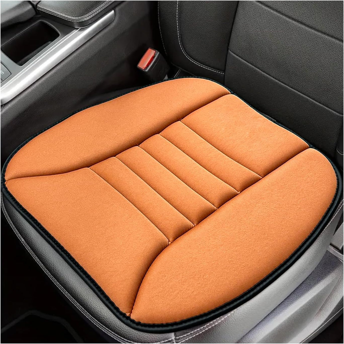 Sun Walker Car Seat Cushion, 1.2" Thick Memory Foam Auto Seat Protector Pressure Relief Pad, Nonslip Bottom Mat Comfort Driving Seats Cover for Truck SUV Sedan, Car Accessories (Gray)
