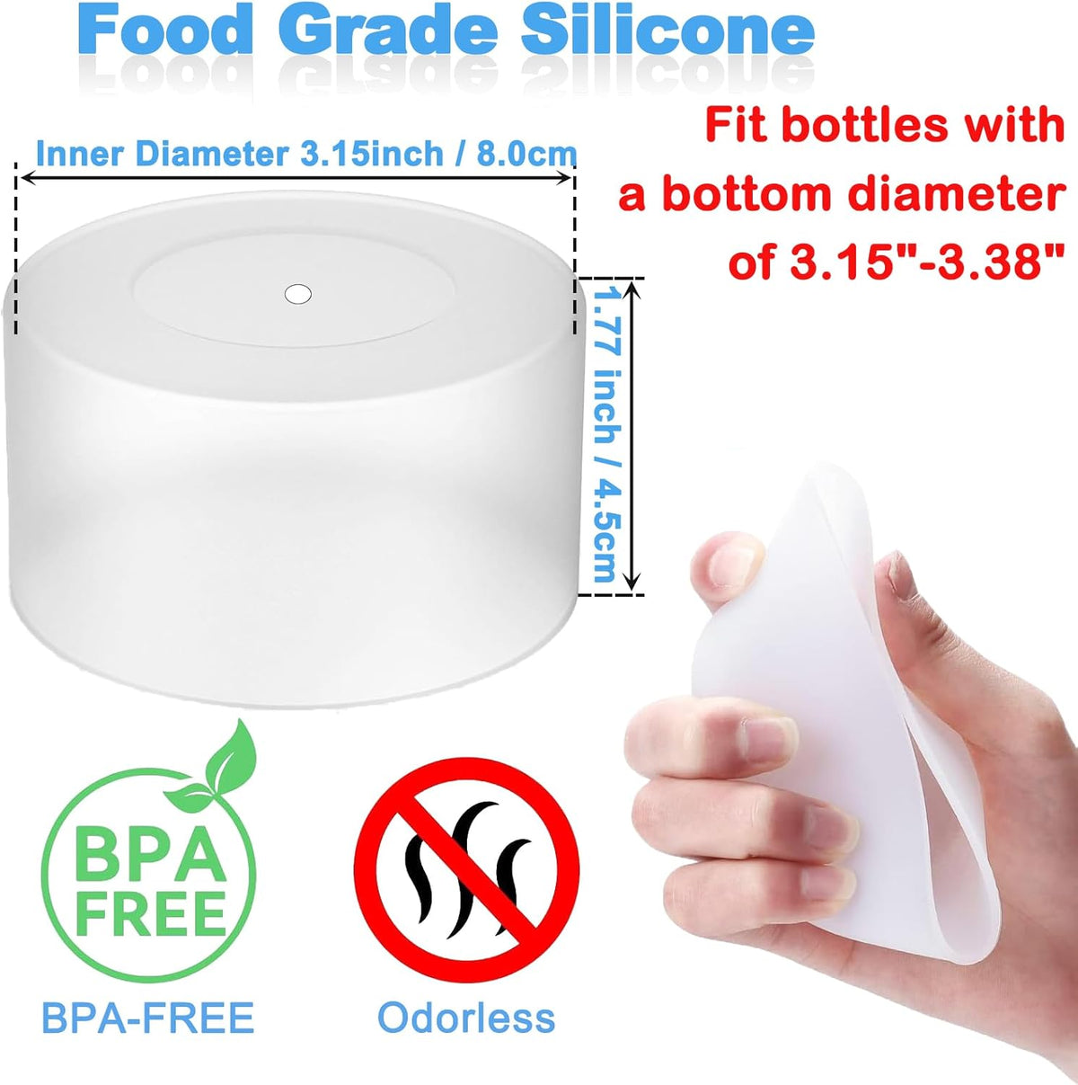 Skiennix Silicone Boot - Anti-Scratch Protective Sleeve for Hydro Flask | Fits 12oz-40oz Bottles