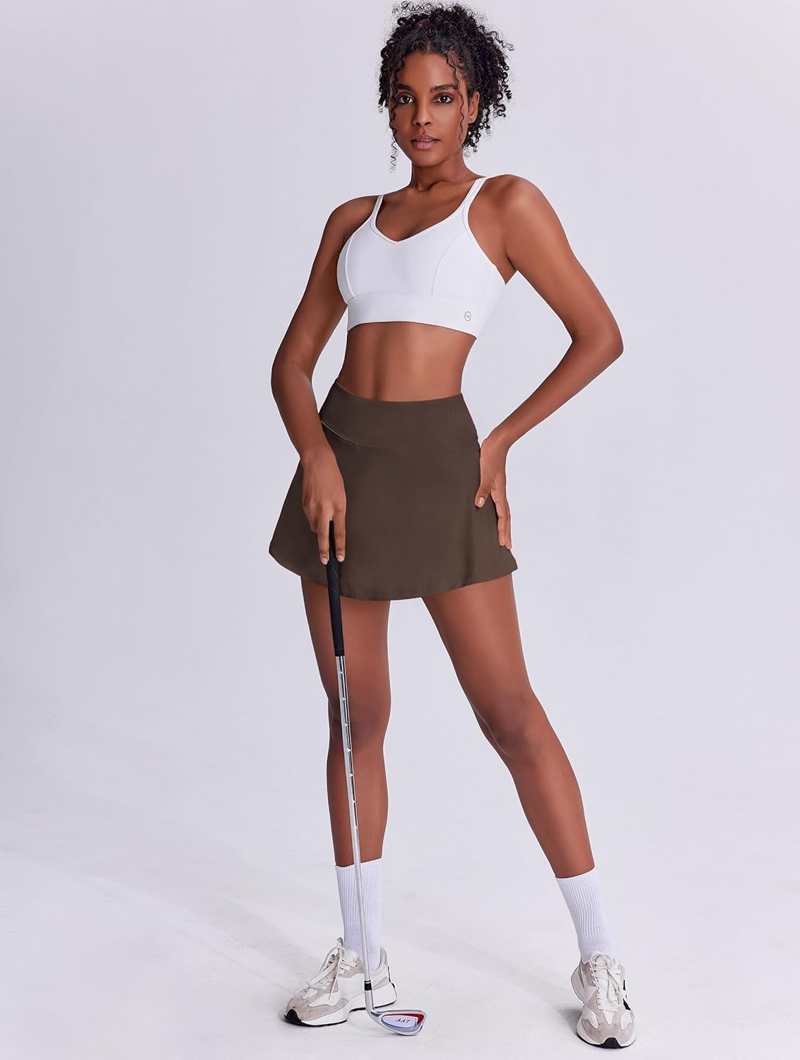 PINSPARK Tennis Skirts for Women - Lightweight Pleated Athletic Skort with Shorts Pocket for Golf & Pickleball