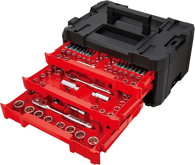 CRAFTSMAN Socket Set, 262-Piece Mechanic Tool Set, 1/4", 3/8", 1/2" Drive, SAE / Metric, (CMMT45307)