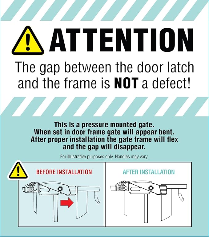 Regalo Safety 36" Extra Tall Baby Gate for Doorways & Bottom of Stairs, Pressure Mounted Walk Through Gate for Babies, Toddlers & Pets, Tested & Safe for 30 Years, American Designed, American Owned