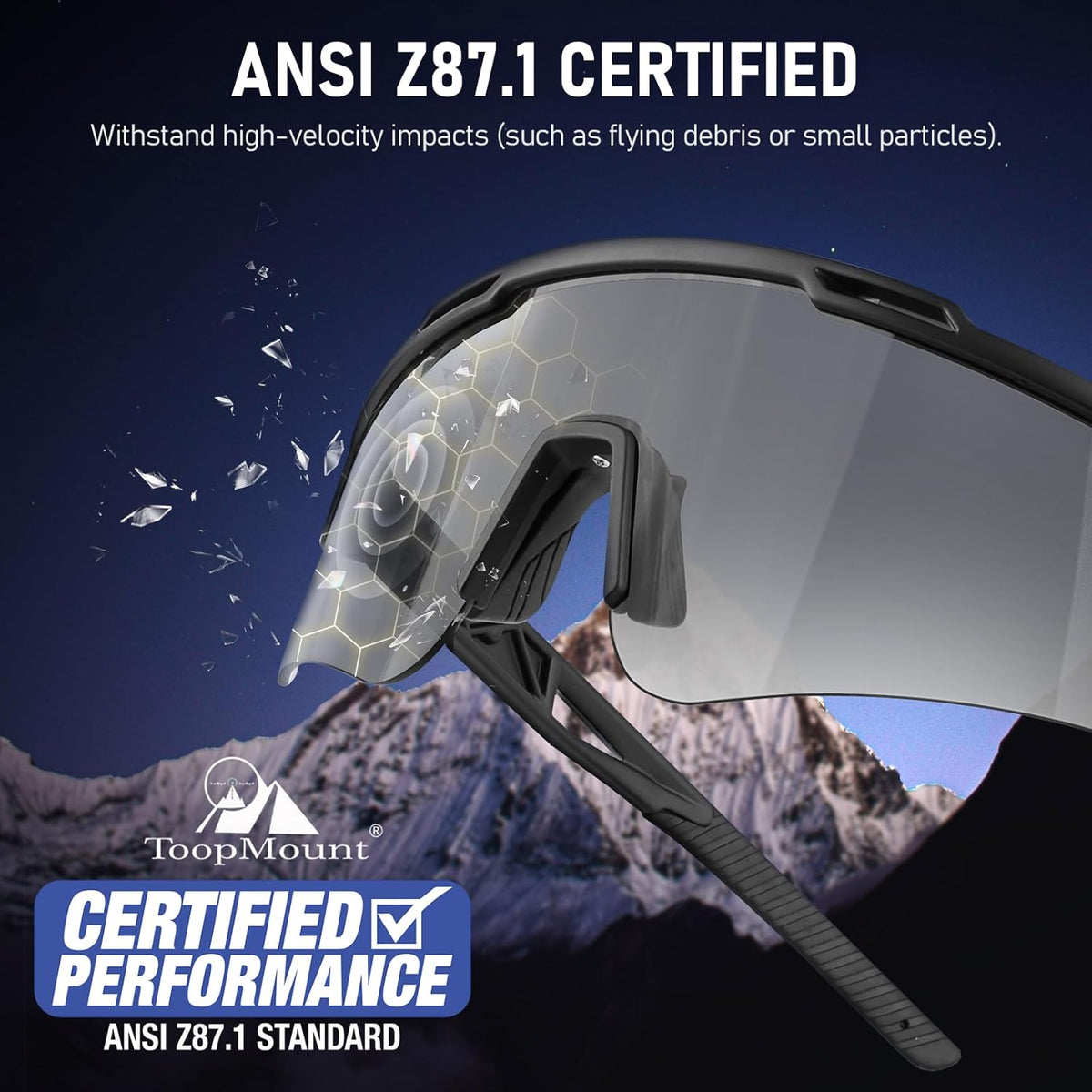 Skiennix Tactical Eyewear - Anti-Fog Sports Glasses with 3 Interchangeable Lenses & UV400 Protection