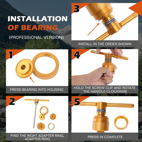 Bicycle Bottom Bracket Removal Installation Tool Kit, Bearing Press Tool,Bike Bottom Bracket Remover,Suitable for BB86/BB30/BB91/BB92 and More