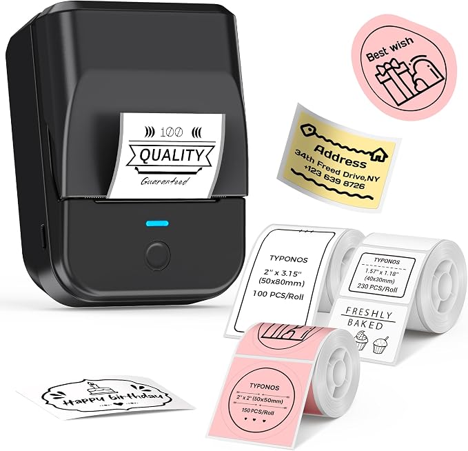PM240 Label Maker Machine with 3 Tapes, Set 1