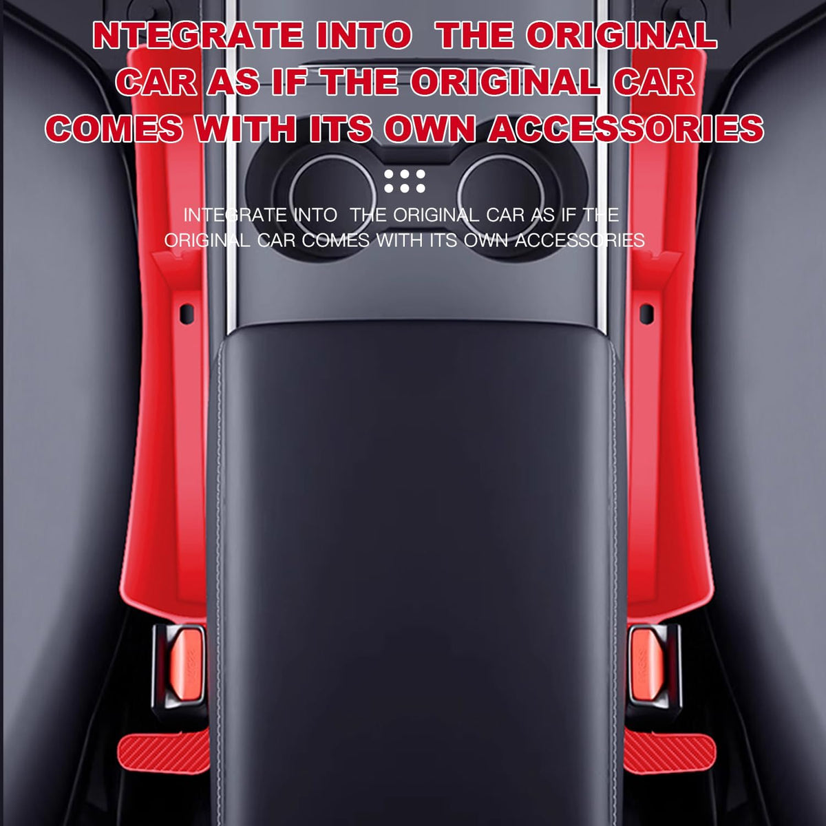 2PCS Car Seat Gap Filler Organizer,Multifunctional Car Gap Fillers with USB and Phone Holder, Universal Car Seat Storage Organizer Between Seats for Phone, Keys, Eyeglasses(Red)
