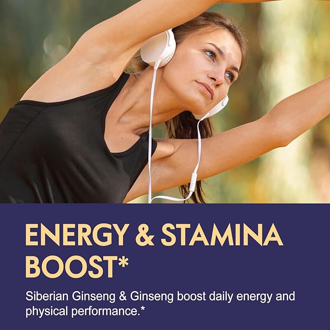 Herbal Liquid Drops, Natural Siberian Ginseng Extract for Powerful Adaptogen Blend, Energy & Stamina Boost & Immune Support. 4oz-Original