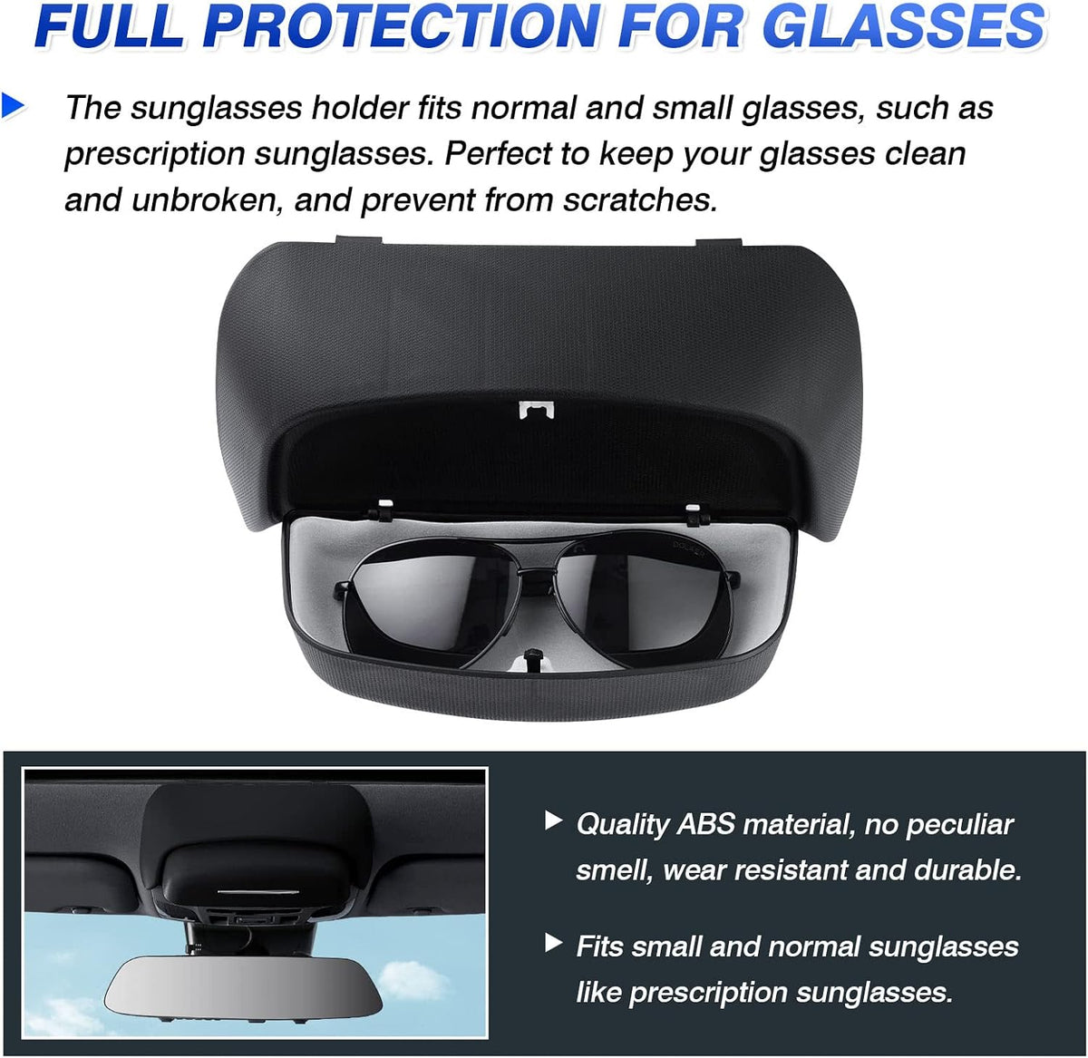 Karltys Corolla Cross Sunglasses Organizer for Toyota Corolla Cross 2022-2025 2026/ Corolla 2020-2025 2026 with Sunroof Car Glasses Holder Storage Organizer Accessories (Black)