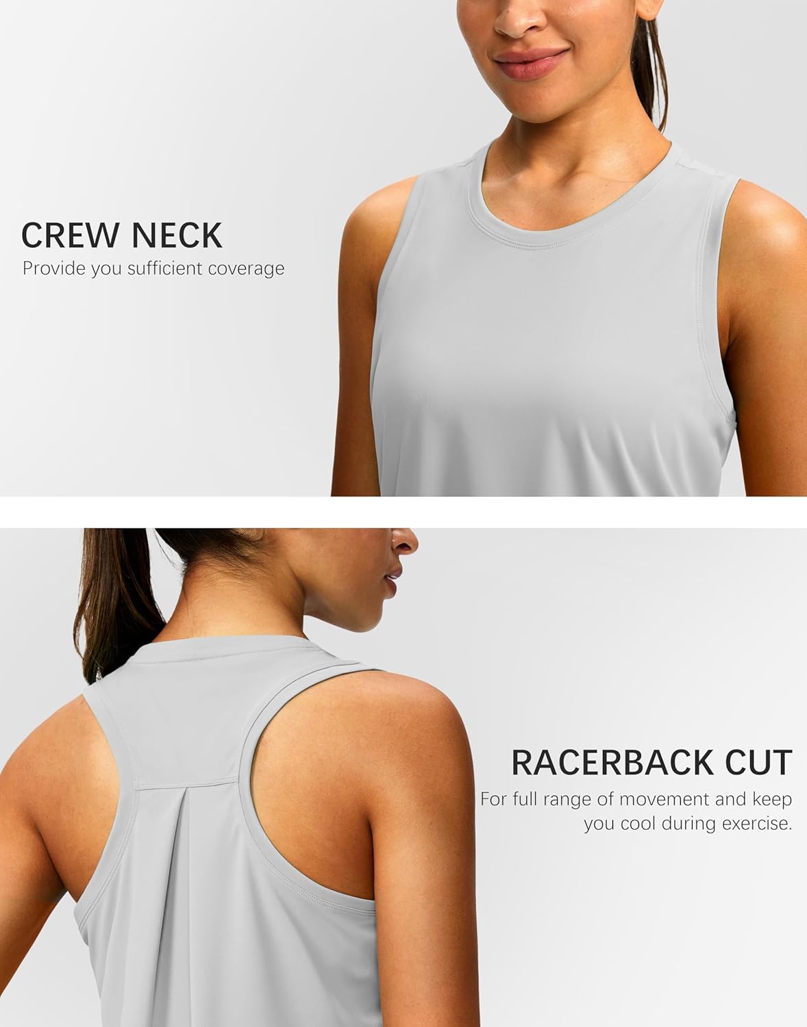 Skiennix Women's Workout Tops - Racerback Athletic Tank for Yoga & Running | Sleeveless Loose Fit