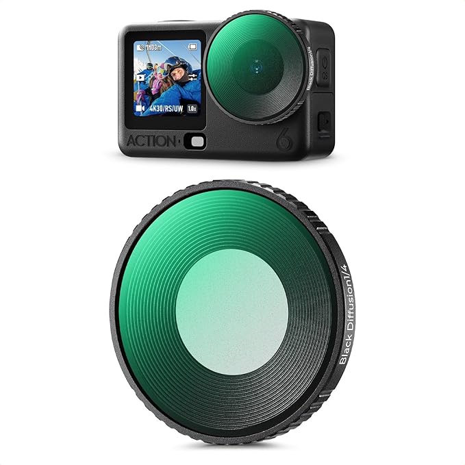 K&F CONCEPT Screw On Black Diffusion 1/4 Filter Compatible