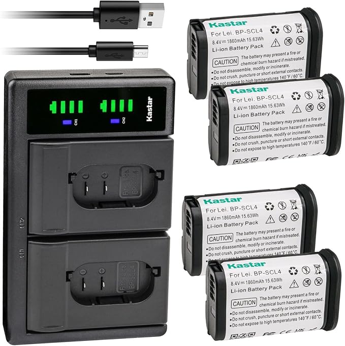 Kastar 4-Pack Battery and LTD2 USB Charger Replacement