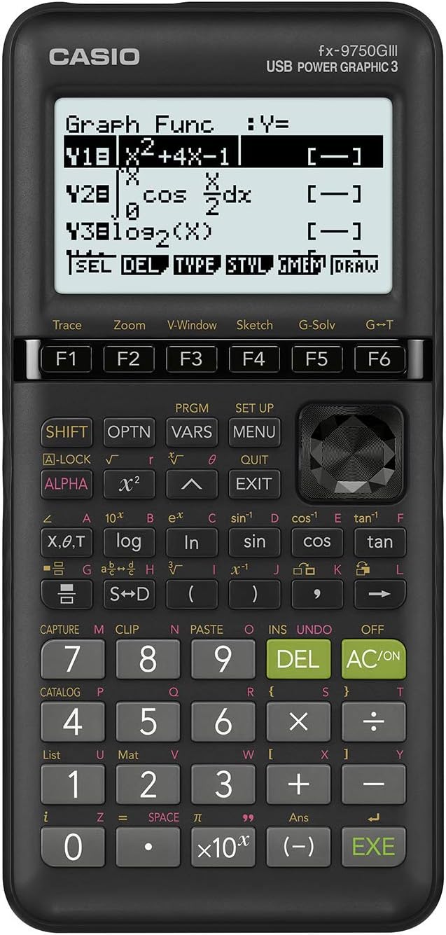 Casio fx-9750GIII Graphing Calculator | Natural Textbook Display | Python