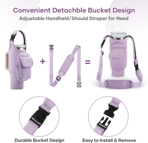 Bufilea Carrier Bag - Insulated Neoprene Crossbody Bag with Phone Holder for Stanley 40/30oz Tumblers