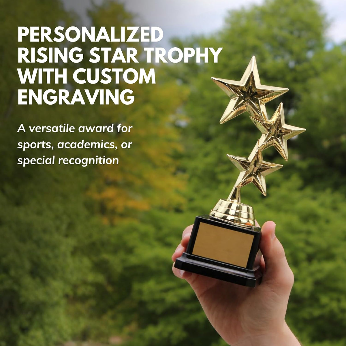 Trophy Outlet - Custom Engraved 8-Inch Star Trophy Award - Personalized Gold Recognition Trophy for Kids & Adults
