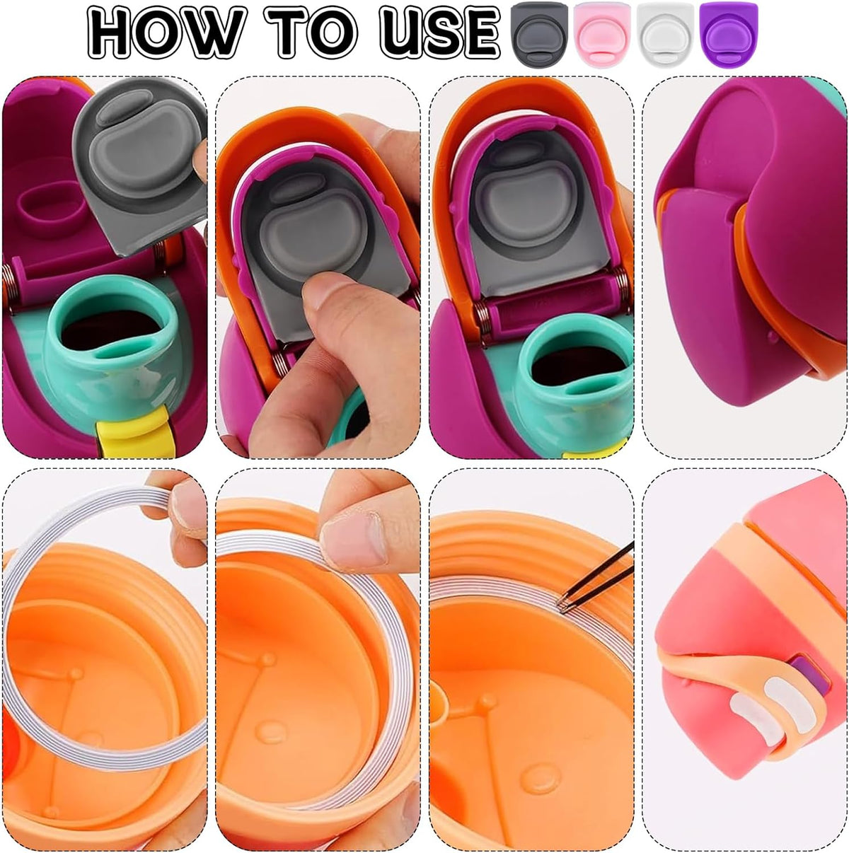 Owala | Replacement Lid Rubber Seal Stopper & O-Ring Gasket Set - Compatible with 16-40 oz Water Bottles