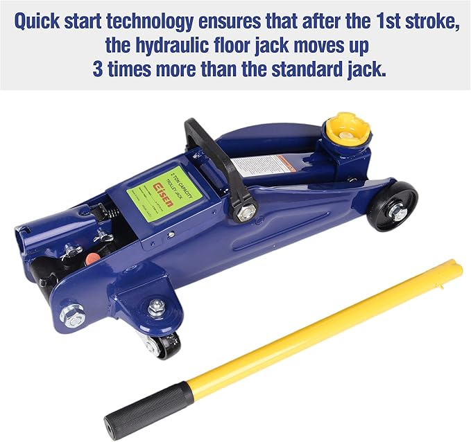 A A IN 2 Ton Heavy Duty Floor Jack,Hydraulic Low Profile Trolley Service Jack,Blue