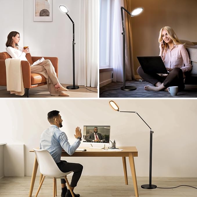 LitONES Ring Light with Stand, 15W Dimmable Zoom Lighting