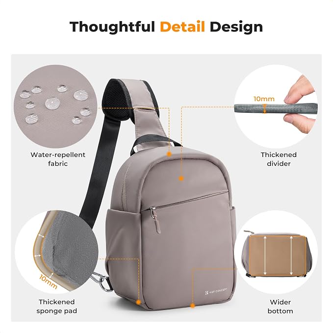 K&F CONCEPT Small Camera Bag for Photographer, Camera Sling Crossbody bag for