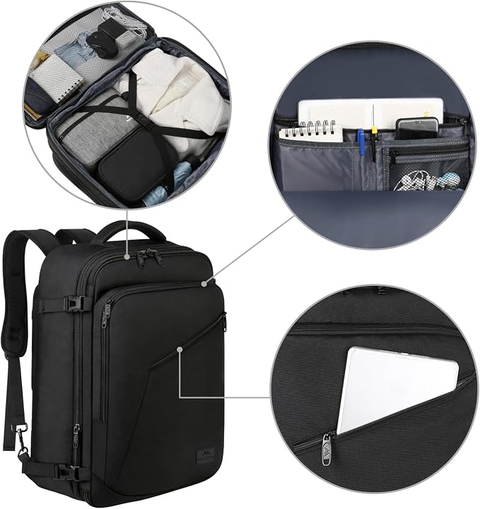 MATEIN Mens Travel Backpack, 27L Lightweight Carry on Backpack