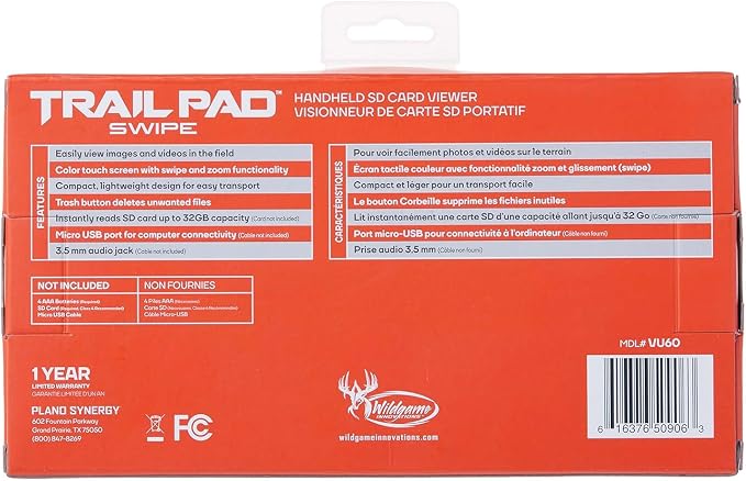 WILDGAME INNOVATIONS Trail Pad Swipe | VU60 SD Card Viewer
