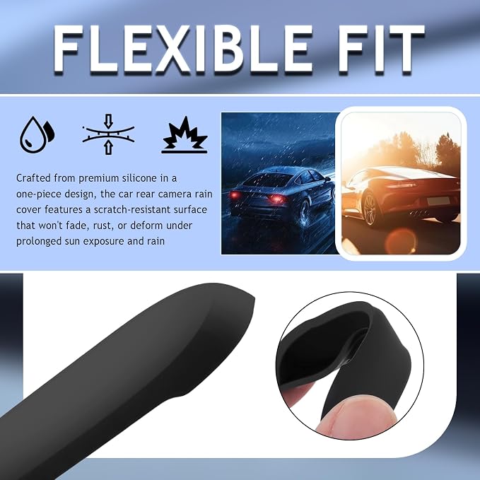Car Rear View Camera Protection Cover, Wider Back Up Camera Rain Guard