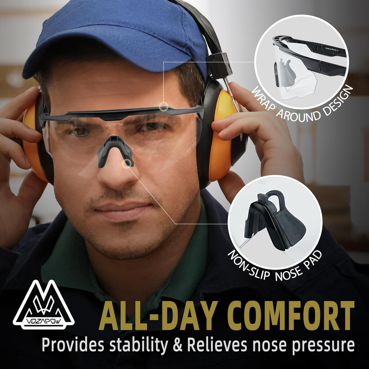 Skiennix Shooting Glasses - Anti-Fog Airsoft Goggles for Clear Vision and Comfort