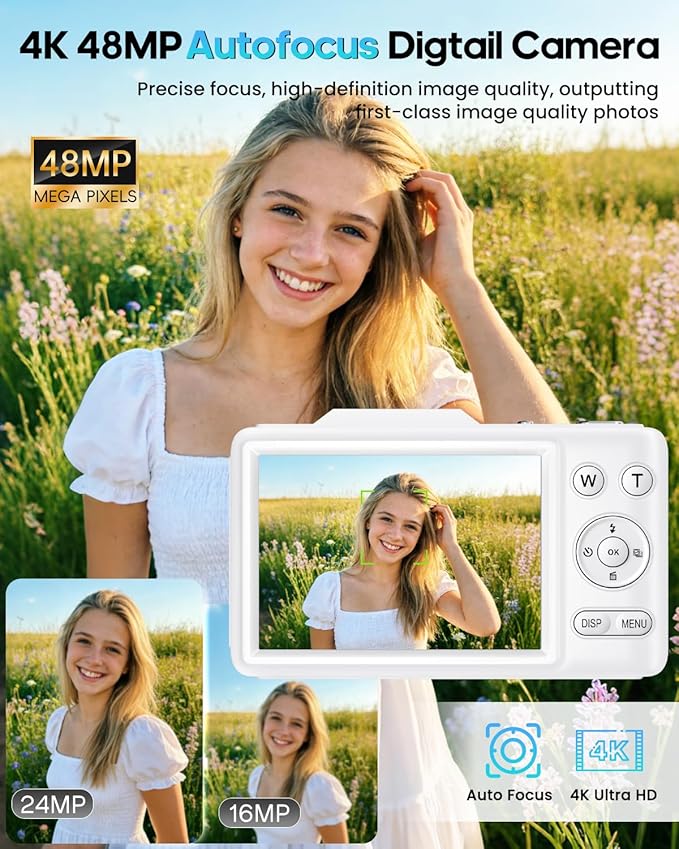 Digital Camera 4K Autofocus Vlogging Camera