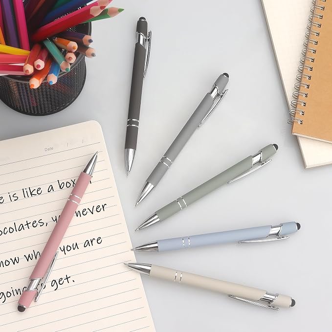 Bribobo Ballpoint Pen 2-in-1 Stylus Retractable Ballpoint Pen