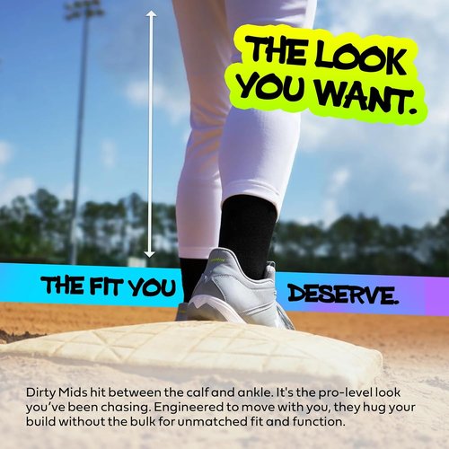 Dirty Mids Baseball Pants - Pro Fit with Reinforced Knees & Anti-Slip Waistband | Sizes XS-XL