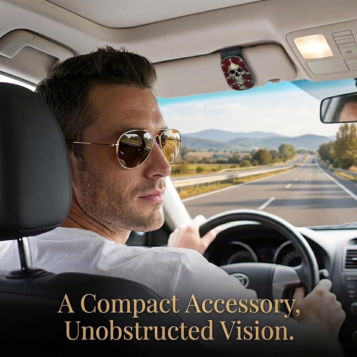 Horse Car Sunglasses Holder Universal Magnetic Visor Accessories