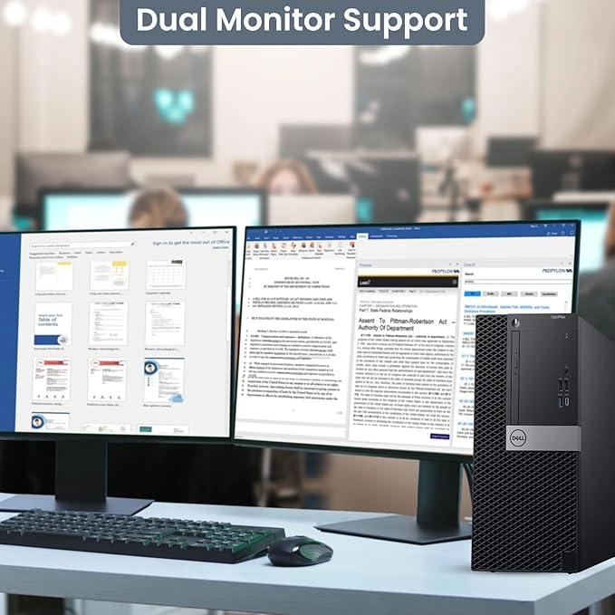 Dell Tower Desktop PC – Intel Core i7-7700 7th Gen Processor – 8GB DDR4 RAM – 256GB SSD – Keyboard & Mouse – Built-in Wi-Fi – Office, Home, Business Desktop Computer Windows 11 Pro (Renewed)