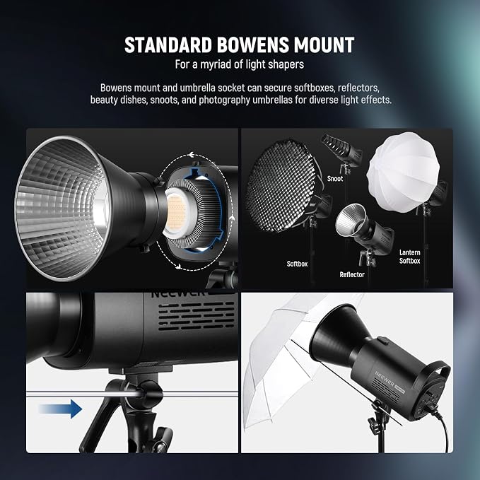 NEEWER CB100C 130w RGB LED Video Light, APP/2.4G Control 360° Full Color