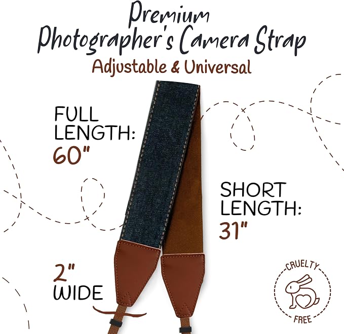 Art Tribute Camera Strap, Vintage Embroidered Neck Shoulder & Crossbody Camera