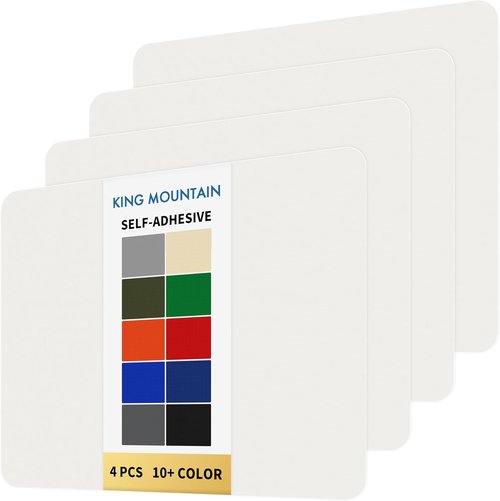 KING MOUNTAIN Self-Adhesive Nylon Fabric Repair Patch - Waterproof 9x11 Inch Kit for Quick Repairs | 4 Pcs (White)