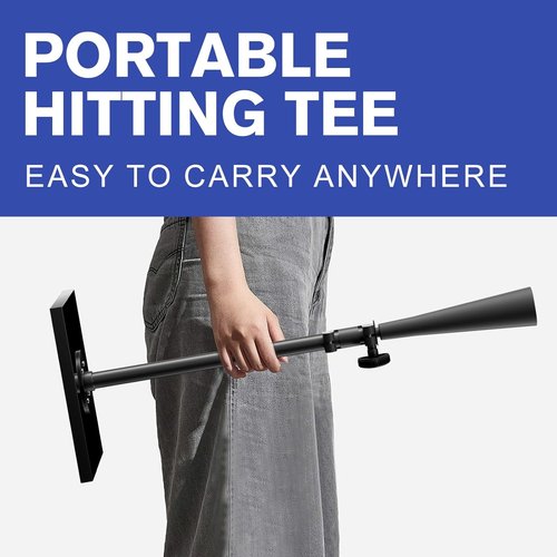 Ctc Connexions Batting Tee - Portable Hitting Tee with Adjustable Height 25-36 Inches | Durable Rubber Tops