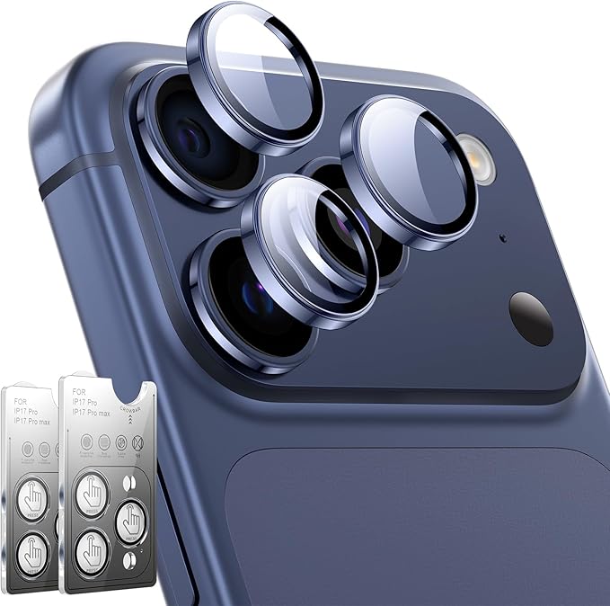LK 2 Pack for iPhone 17 Pro/17 Pro Max Camera Lens Protector One-Click