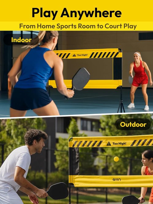 A11N SPORTS Portable Pickleball Dink Net with Wheels - Perfect for Indoor/Outdoor Training Drills