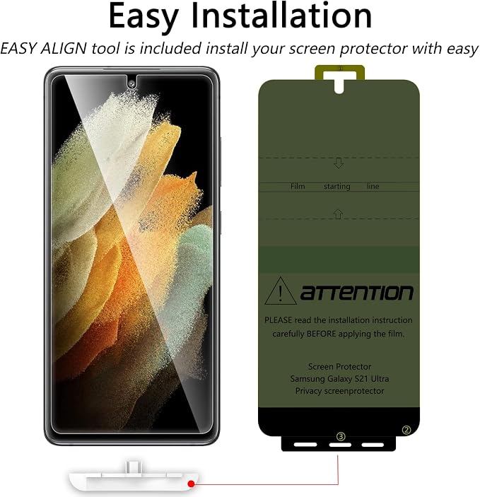 LYWHL Anti-Spy Full Adhesive Flexible Film + Camera Lens Glass Protector