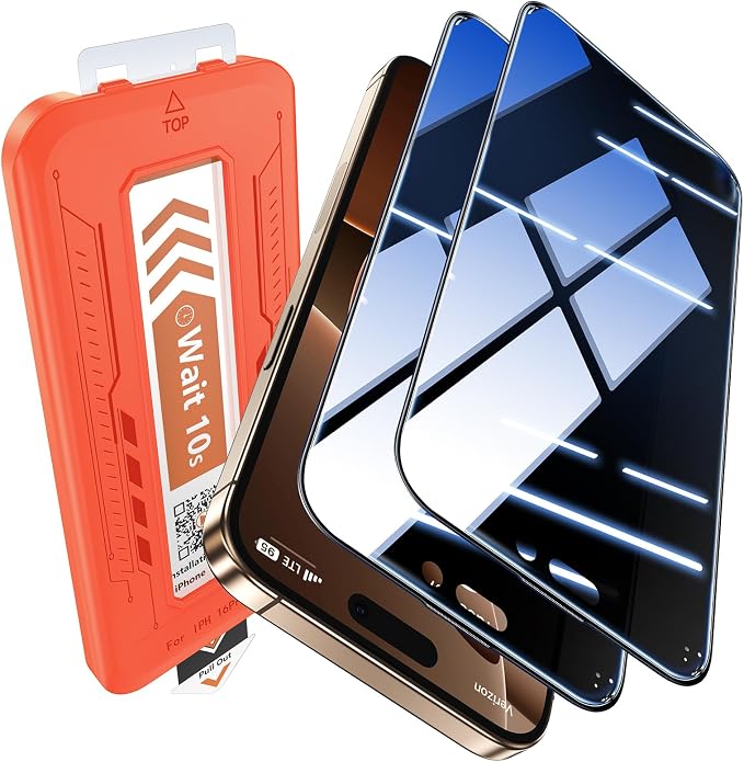 EGV Compatible for iPhone 16 Pro Privacy Screen Protector, Privacy Screen