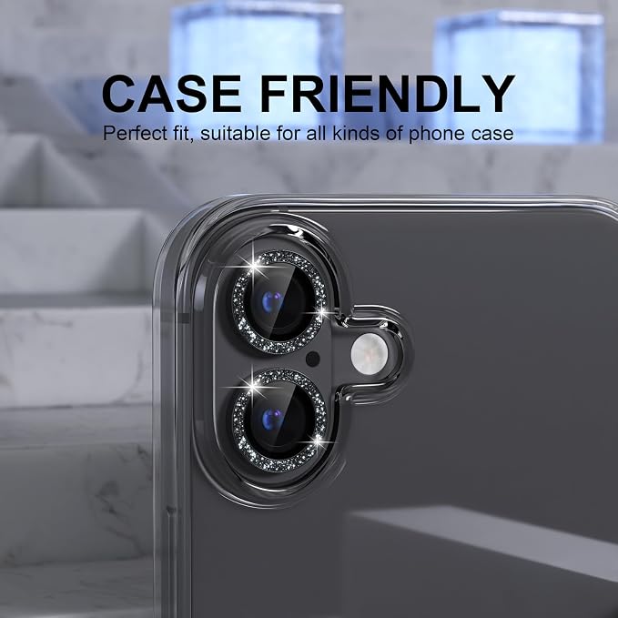 Choiche Compatible for iPhone 16 /iPhone 16 Plus Camera Lens Protector Bling