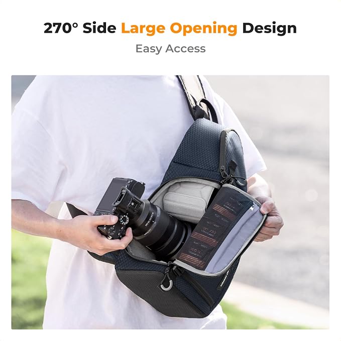 K&F CONCEPT Camera Sling Bag Crossbody Bag Camera Shoulder Backpack
