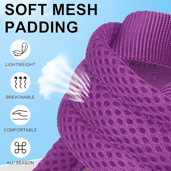 BEAUTYZOO Dog Harness for Small Dogs, No Pull Dog Harness and Leash Set, Soft Escape Proof Puppy Vest Harness with Handle, Reflective Lightweight Step in Harness for Girl Boy Dogs, Purple XS
